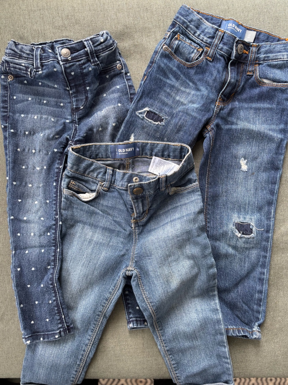 Old Navy Girls' Blue Denim Toddler Jeans Trio